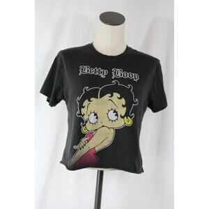 Betty Boop Unisex T Shirt Medium Boop Black Cropped (cut off) Festival Flirty